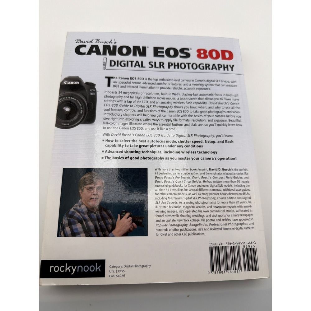 David Busch Canon EOS 80D Digital SLR Photography Guide Paperback - Picture 2 of 5